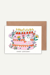 Karte "Happy Birthday Cat Cake"