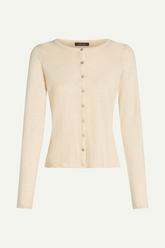 Strickjacke Roundneck Cocoon Cream