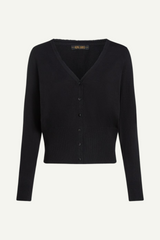 Strickjacke V Cocoon Black