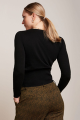 Strickjacke V Cocoon Black