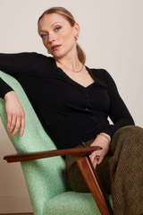 Strickjacke V Cocoon Black