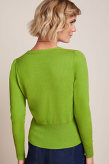 Strickjacke V Cocoon Dark Citron