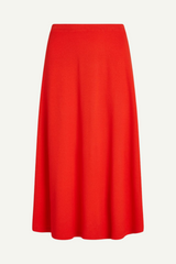 Rock Juno Midi Milano Crepe Fire Red