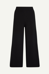 Hose Border Palazzo Cropped Milano Crepe Black