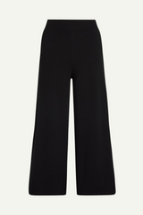 Hose Border Palazzo Cropped Milano Crepe Black