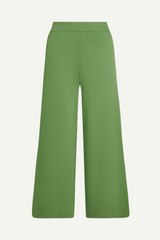 Hose Border Palazzo Cropped Milano Crepe Jade Green