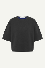 Kurzarm-Pullover Doubleface Black