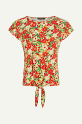 Top Aria Knot Punch Fire Red