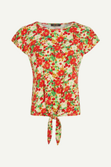 Top Aria Knot Punch Fire Red