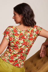 Top Aria Knot Punch Fire Red