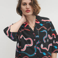 Blusenshirt Boxy Snake