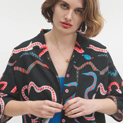 Blusenshirt Boxy Snake