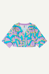 Kurzjacke Cropped Swing Blocks Lilac