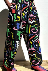 Hose Scribble Shell Black