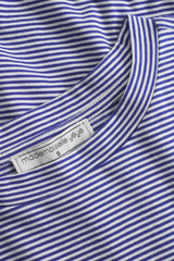 Top C'est Chaud Crop Blue Stripes