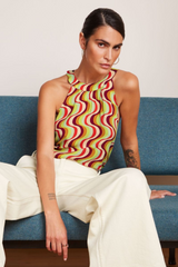 Top Virna Jiggy Voile Beaujolais Red