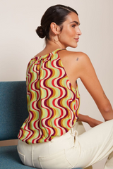 Top Virna Jiggy Voile Beaujolais Red