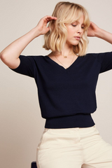 Top Agnes V Cocoon Blue