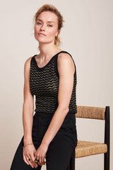 Top Hazel Onde Black