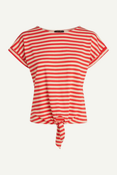 Top Aria Knot Chopito Stripe Fire Red
