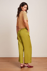 T-Shirt Boxy Seaside Stripe Spring Yellow