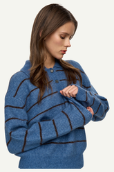 Pullover Ranni ls Polo Blue Horizon