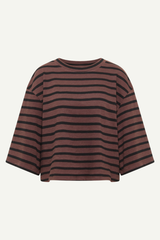 T-Shirt Oversized GOTS Bitter Chocolate Black
