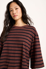 T-Shirt Oversized GOTS Bitter Chocolate Black