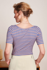 T-Shirt Lili Surf Stripe Baja Blue