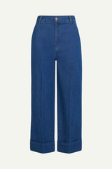 Hose Lisa Culotte Chambray Denim Blue
