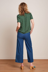 Hose Lisa Culotte Chambray Denim Blue