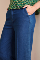 Hose Lisa Culotte Chambray Denim Blue