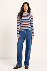Longsleeve U-Bootshirt Chocolate Multicolour