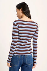 Longsleeve U-Bootshirt Chocolate Multicolour