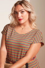 Kleid Aria Tunic Beebop Stripe Custard Yellow