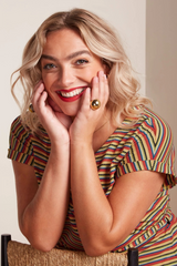 Kleid Aria Tunic Beebop Stripe Custard Yellow