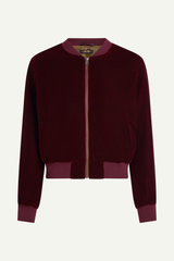 Jacke Bessie Gamine Velvet Bordeaux Red