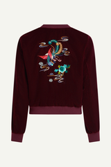 Jacke Bessie Gamine Velvet Bordeaux Red