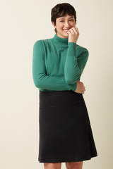 getragener Jupe Rock Border Skirt Milano Uni Black von King Louie im Youmee.market Bern