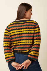 Strickjacke V Royal Black