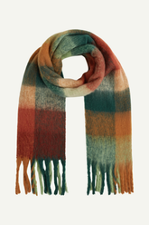 Schal Check Multi Pine Green