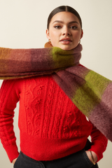 Schal Check Multi Porto Red