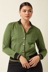 Jacke Cleo Ivy Check Guacemole Green