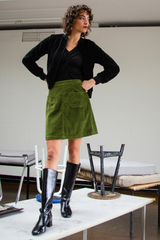 Rock Wild Rib Mini Skirt Green