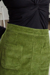 Rock Wild Rib Mini Skirt Green