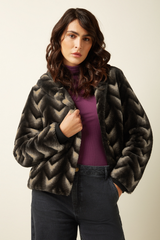 Mantel Judy Deco Fur Black