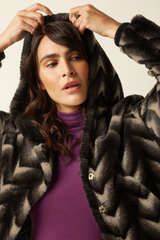 Mantel Judy Deco Fur Black