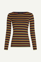 Longsleeve Lili Frostine Stripe Spicy Orange