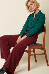 Hose Peppa Petit Woven Crepe Cabernet Red