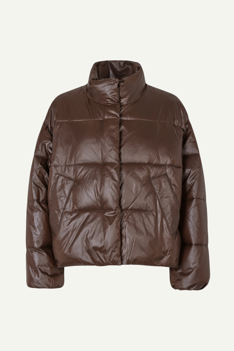 warme puffer jacke von mbym in braun im youmee.market bern